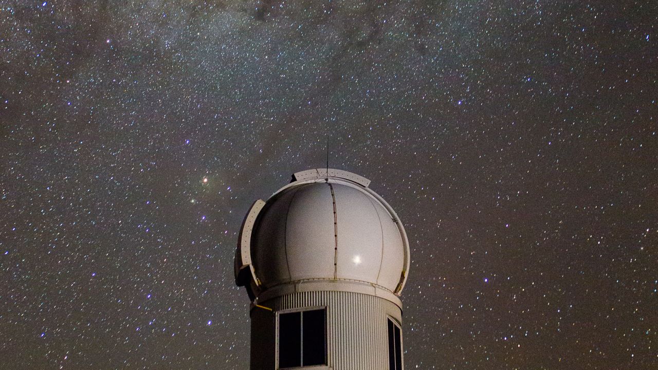 ANU's Skymapper telescope, seen under the southern sky.