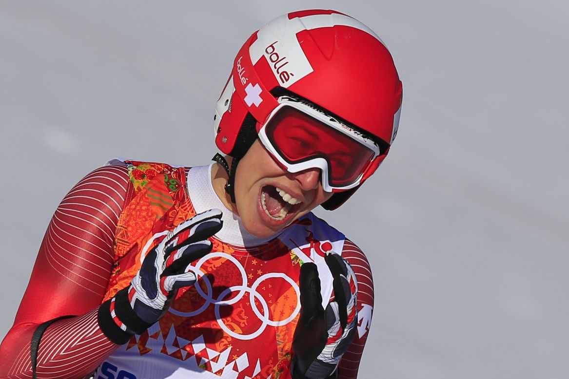 Gisin had appeared set to claim outright gold in the women's downhill after finishing with a time of 1 minue 41.57 seconds, which would have been a shock result given her lack of recent race victories.