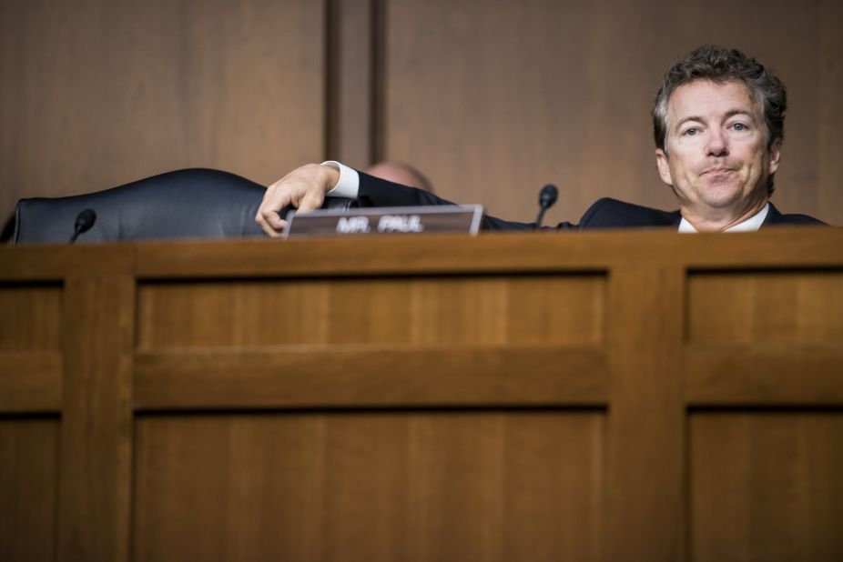 Paul attends a Senate Foreign Relations Committee hearing on Syria in September.