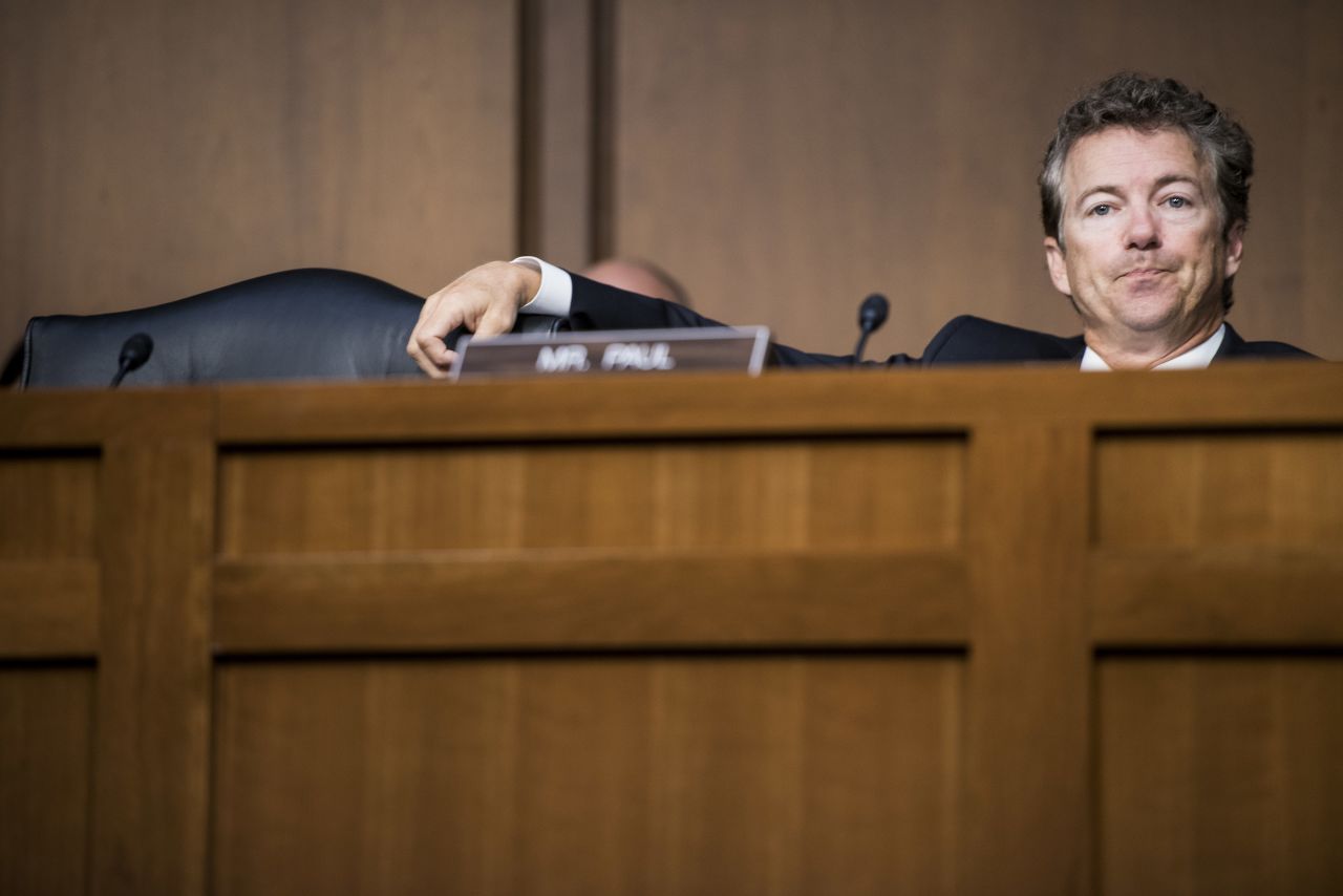 Paul attends a Senate Foreign Relations Committee hearing on Syria in September.