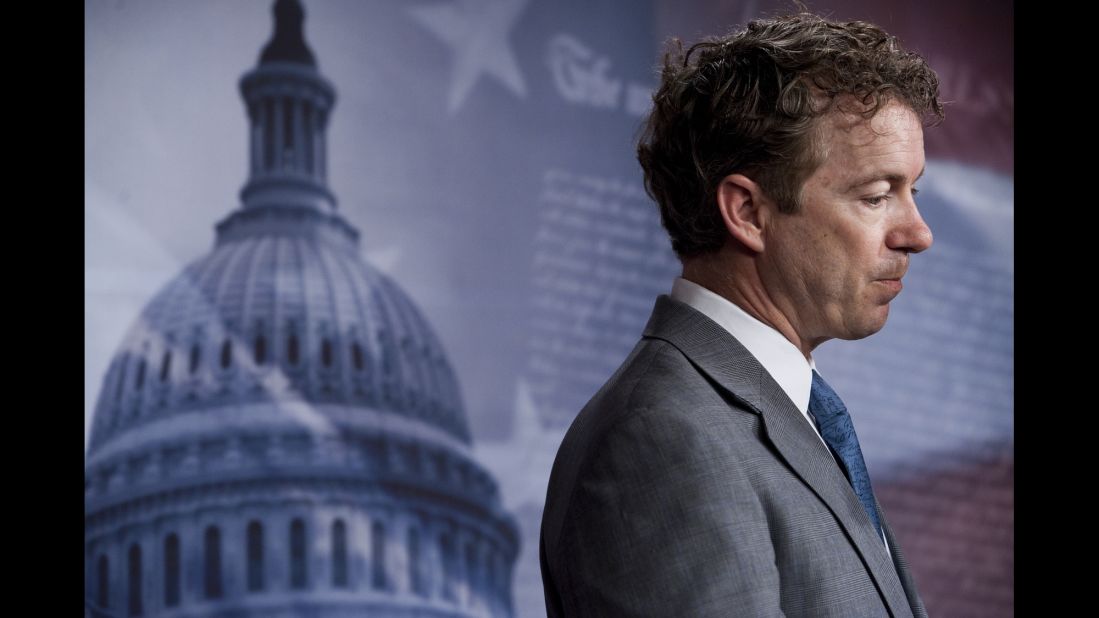 Paul unveils his own version of the federal budget during a news conference in March 2011.