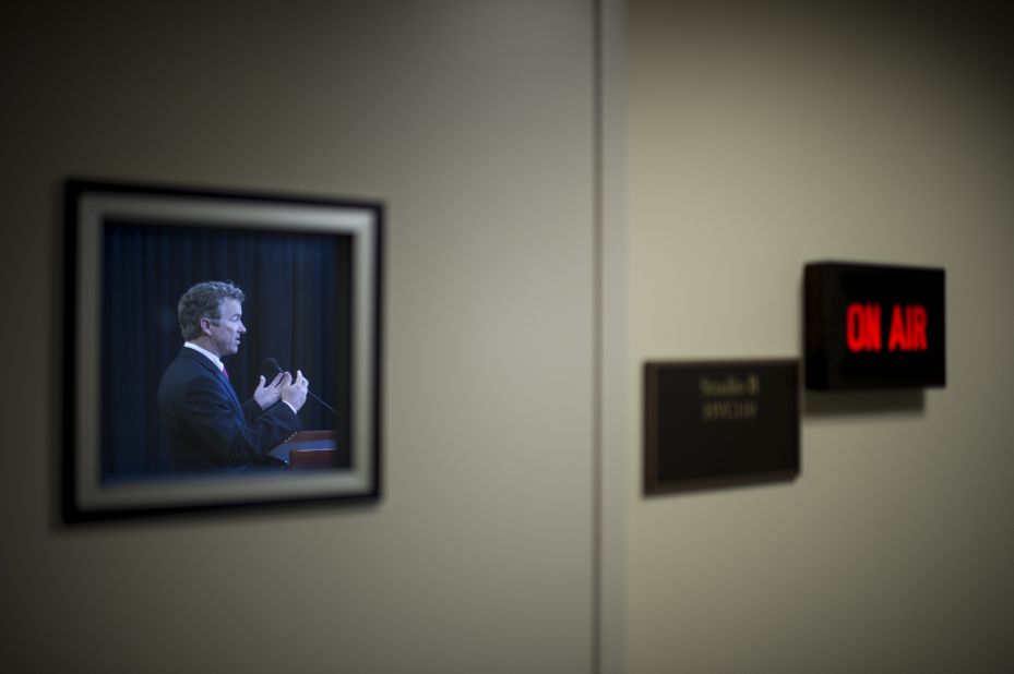 Paul speaks at a news conference in June about the U.S. role in Syria.