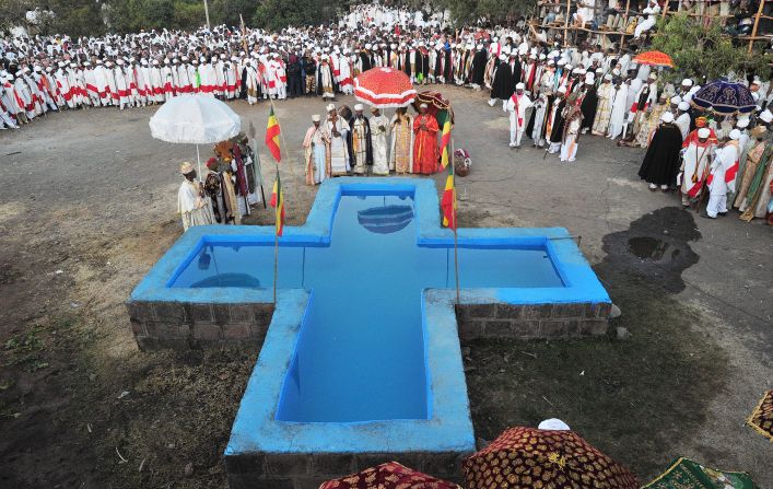 The Fasilides Bath in Ethiopia's Gondar is a UNESCO heritage site that was built in 1632 for King Fasil. Every year during Timket thousands of pilgrims flock to the city of Gondar to immerse themselves in holy water.