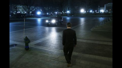 Paul leaves the Capitol in March 2013 after staging a filibuster over the nomination of CIA Director John Brennan.