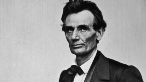 Abraham Lincoln on January 1, 1860, the year he was elected president.
