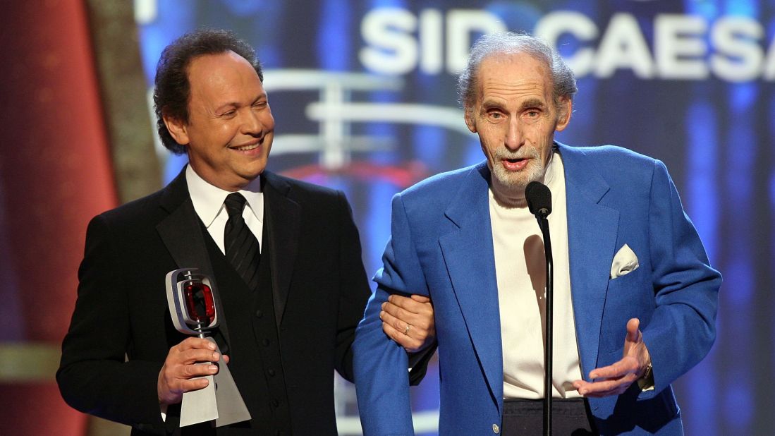 Billy Crystal presents Caesar with the Pioneer Award onstage at the 2006 TV Land Awards.