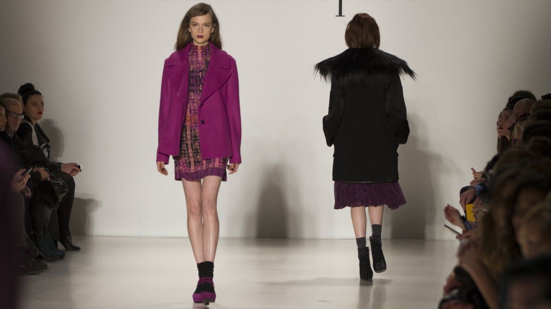 Designer Nanette Lepore kept to her bold color aesthetic during her fashion show on February 12.