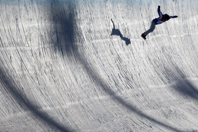 Mirabelle Thovex of France competes in the women's halfpipe on February 12.