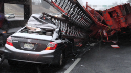 east coast snow storm car crash