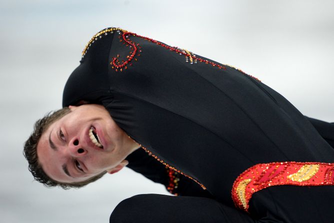 Belgium's Jorik Hendrickx competes in the men's figure skating competition on February 13.