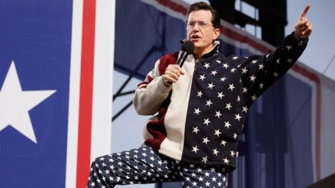 Stephen Colbert has worn Betabrand's starry USA pants. Made with real bits of bald eagle.