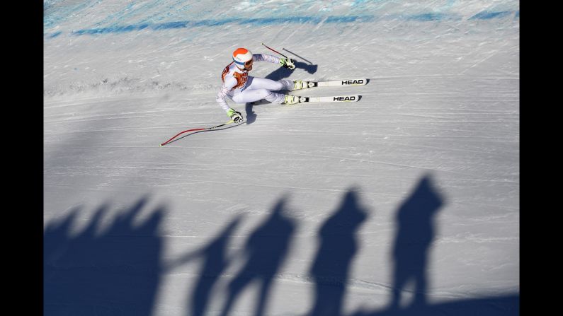 American skier Bode Miller competes in the men's super-combined on February 14.