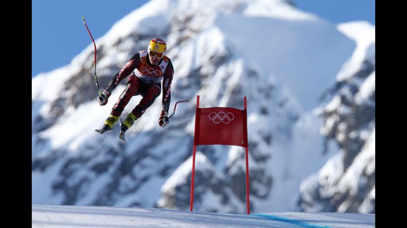 Ivica Kostelic of Croatia competes in the men's super-combined.