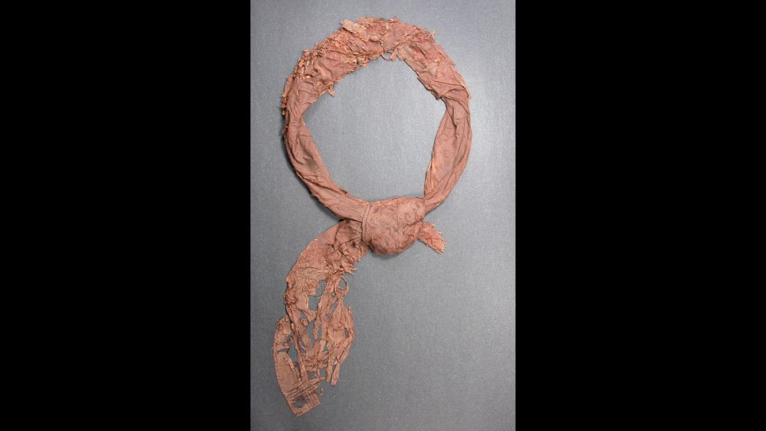 Crew member James Wicks' bandana after conservation.