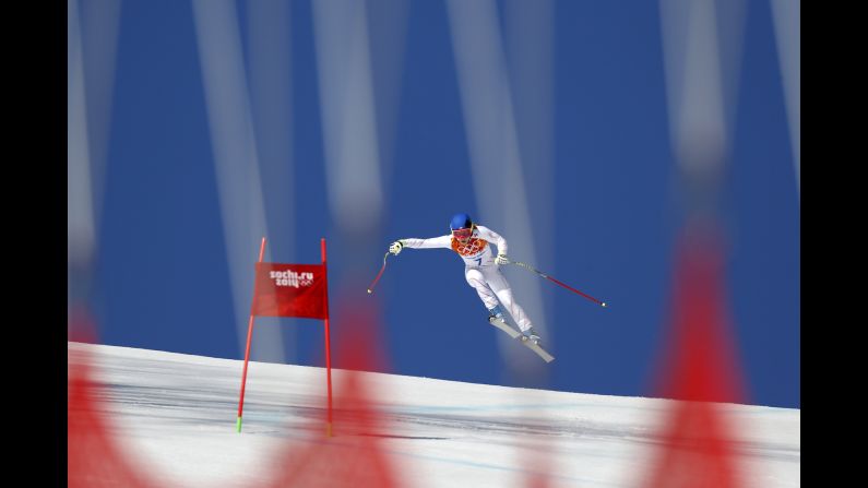 Laurenne Ross of the United States competes in the women's super-G on February 15. 