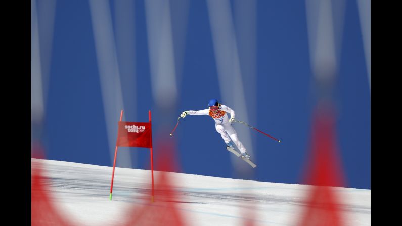 Laurenne Ross of the United States competes in the women's super-G on February 15.