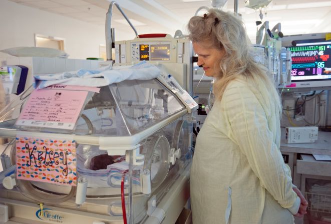 Kimberly Fugate and her husband, Craig, were shocked when doctors delivered Kelsey after her three sisters on February 8. The Fugates thought they were having triplets, not quadruplets. 