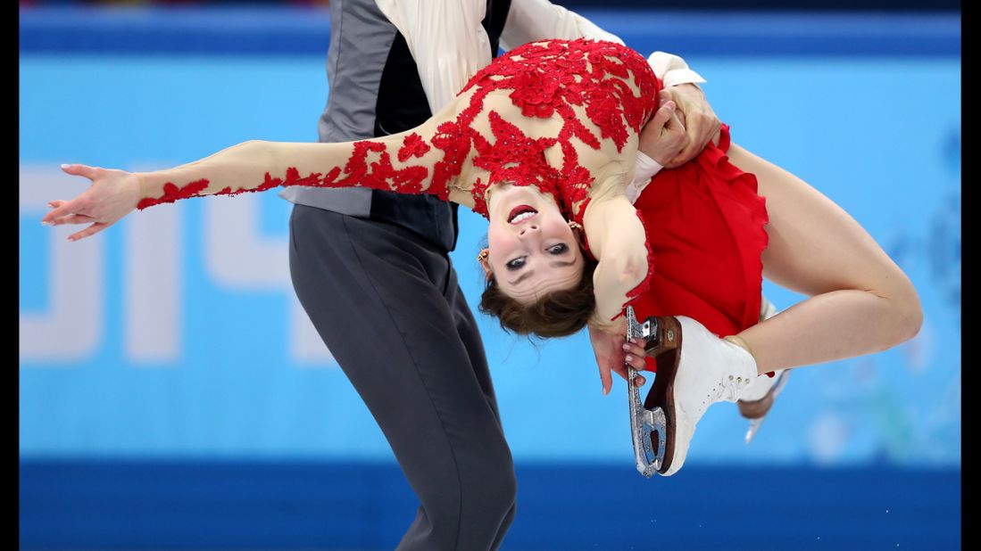 Ice dancers Alexandra Paul and Mitchell Islam compete for Canada on February 17.