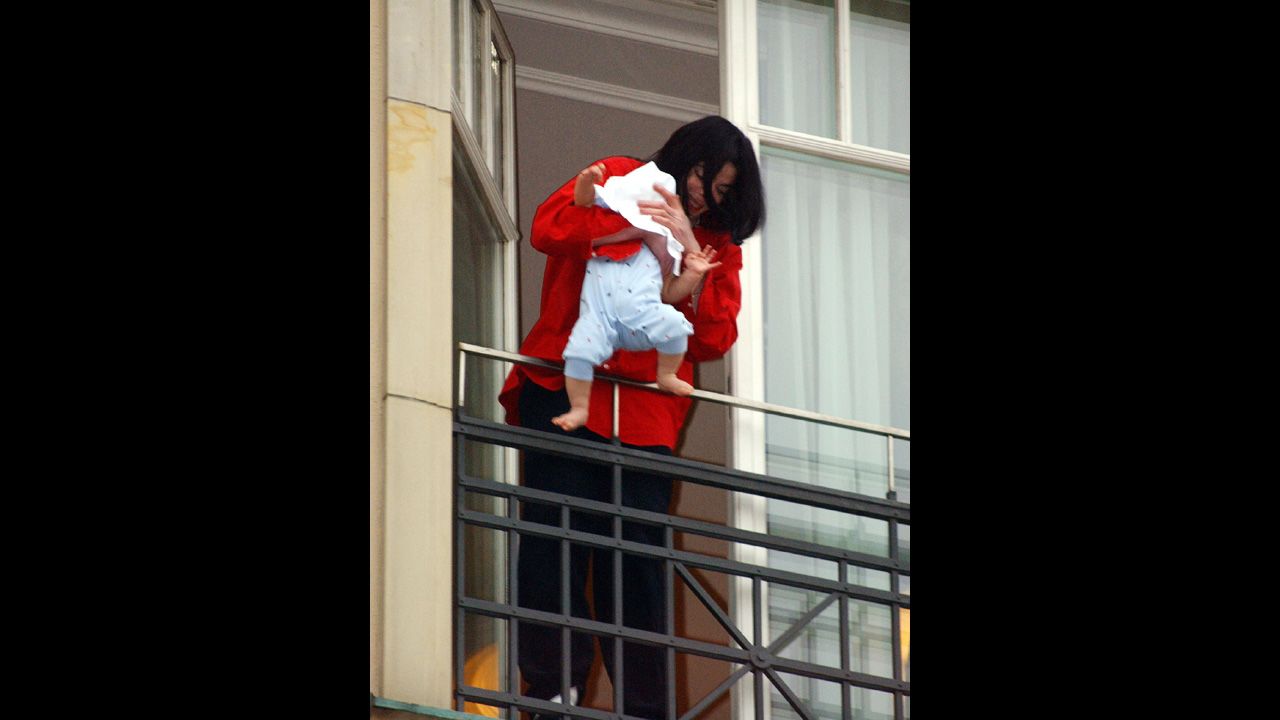 The late Michael Jackson stirred a great deal of controversy when he dangled his then 8-month-old son Prince Michael II over the balcony of the Adlon Hotel in Berlin in November 2002. 