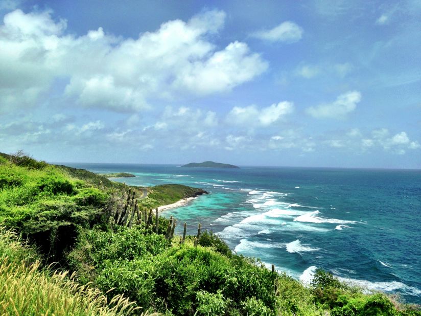 Travel agent <a href="http://ireport.cnn.com/docs/DOC-1082521">Mackenzie Melfa </a>took this shot of the view of Boiler Bay from St. Croix's Point Udall. "The colors on the east side of St. Croix are amazing. The blues and greens are so vibrant!"