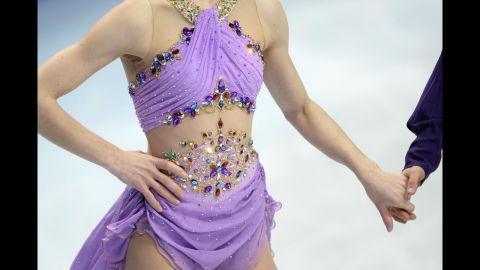 The outfit of American ice dancer Meryl Davis is seen on February 17.