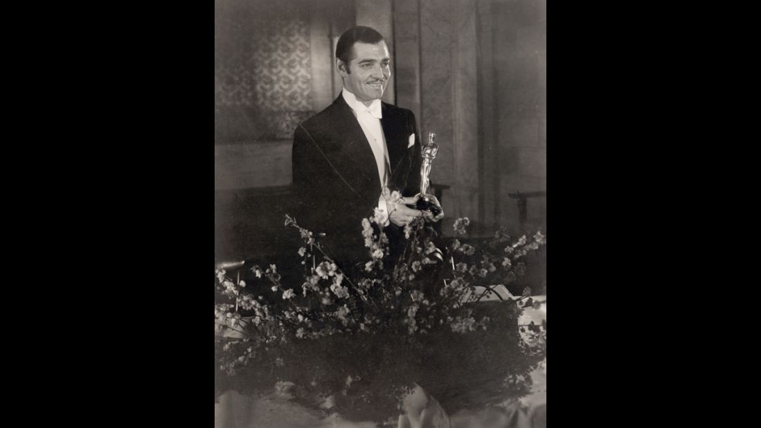<strong>Clark Gable (1935):</strong> Clark Gable's status as a Hollywood icon was cemented when the box-office star won the best actor Oscar for Frank Capra's "It Happened One Night" (1934). The screwball comedy was a massive hit with academy voters at the February 1935 ceremony, sweeping the five big categories -- best picture, best director (Capra), best adapted screenplay and  best actress (Claudette Colbert). 
