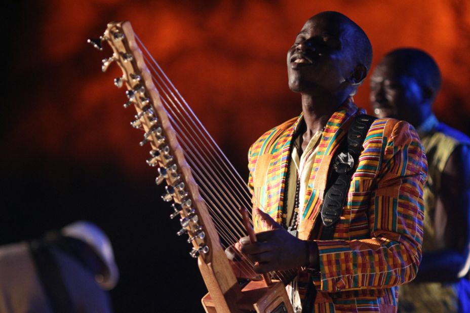 One of Uganda's best young folk artists Joel Sebunjo plays at Sauti za Busara. This year, the festival features more than 200 artists from 32 countries.