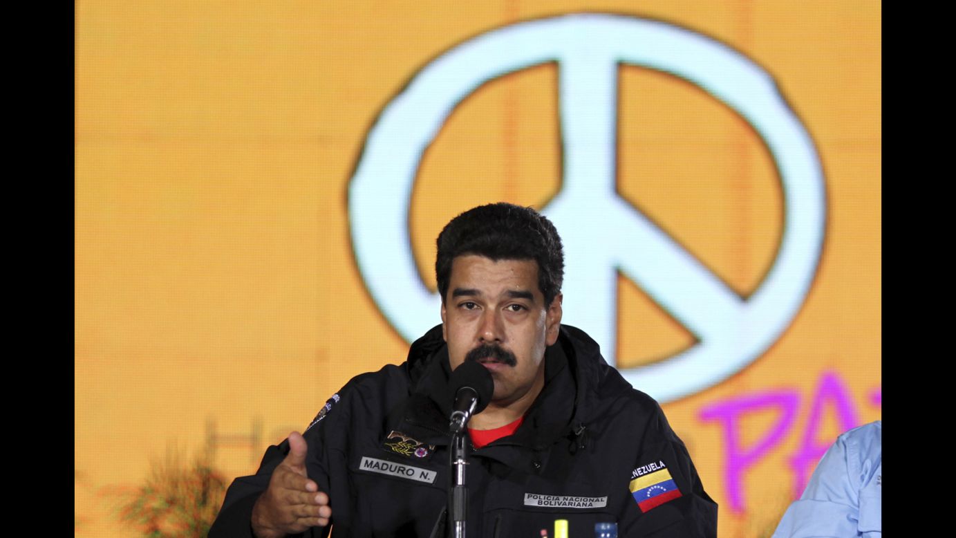 Maduro, durante la presentación de un plan de paz el 14 de febrero.