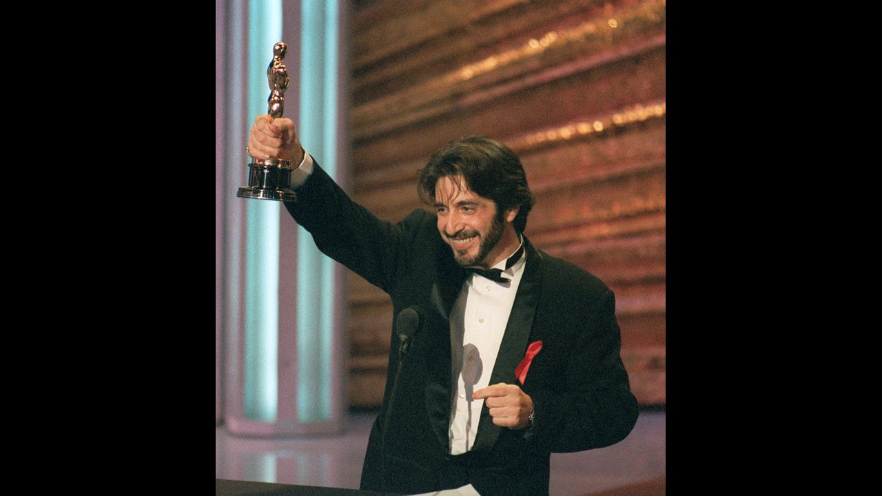 <strong>Al Pacino (1993):</strong> Before "Scent of a Woman," Al Pacino had been nominated for best actor four times and best supporting actor twice without winning. But the star's moment to accept the best actor Oscar finally came at the 1993 ceremony. Pacino may have won for "Scent of a Woman," but he also lost that year in the best supporting actor category for "Glengarry Glen Ross."