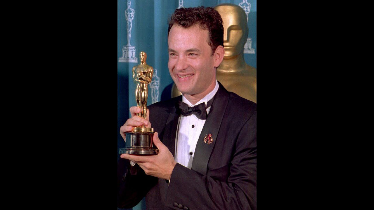 <strong>Tom Hanks (1994):</strong> Little did anyone know that when Tom Hanks won the best actor Oscar for the legal drama "Philadelphia" he'd be back at the Oscars very soon, and in a very different role. 