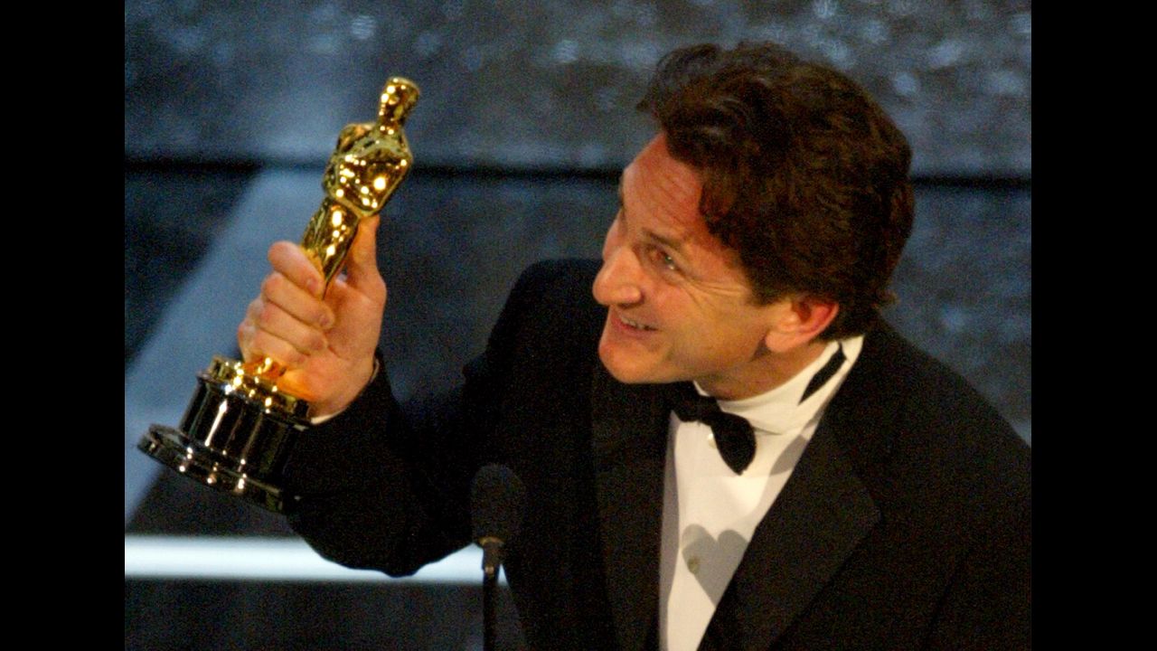 <strong>Sean Penn (2004):</strong> The Oscar race for best actor was a tough one when Sean Penn faced off with Jude Law for "Cold Mountain" and Bill Murray for "Lost in Translation," among others. In the end, it was Penn's work in "Mystic River" that earned him his first Academy Award.