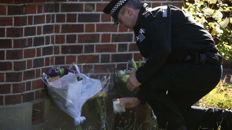 Tributes are placed at the house of the al-Hilli family on September 7, 2012 in Claygate, England. 