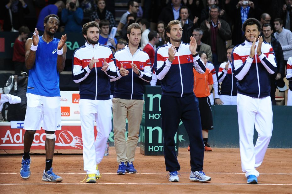 With Gael Monfils, far left, Gilles Simon, second from left, Richard Gasquet, third from left, and Jo-Wilfried Tsonga, far right, coming through the ranks at about the same time, there were high hopes for the so-called "New Musketeers" of French tennis. 