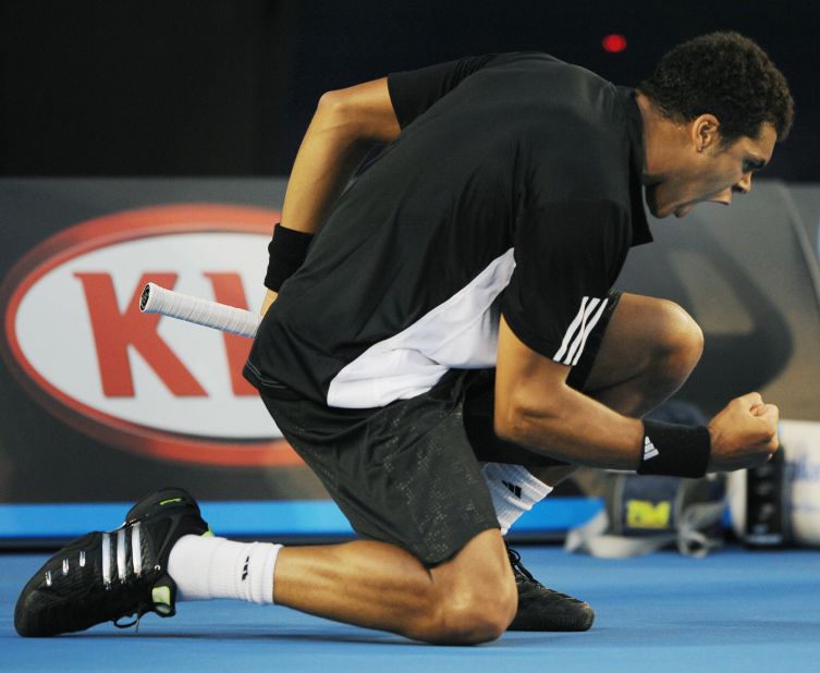 They were further raised when Tsonga reached the Australian Open final in 2008, upsetting Andy Murray and Rafael Nadal along the way. He led Djokovic by a set in the final before the Serb rallied to claim his maiden grand slam title. 