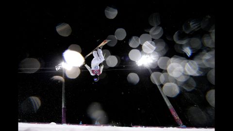 Thomas Krief of France competes in the men's halfpipe on February 18.