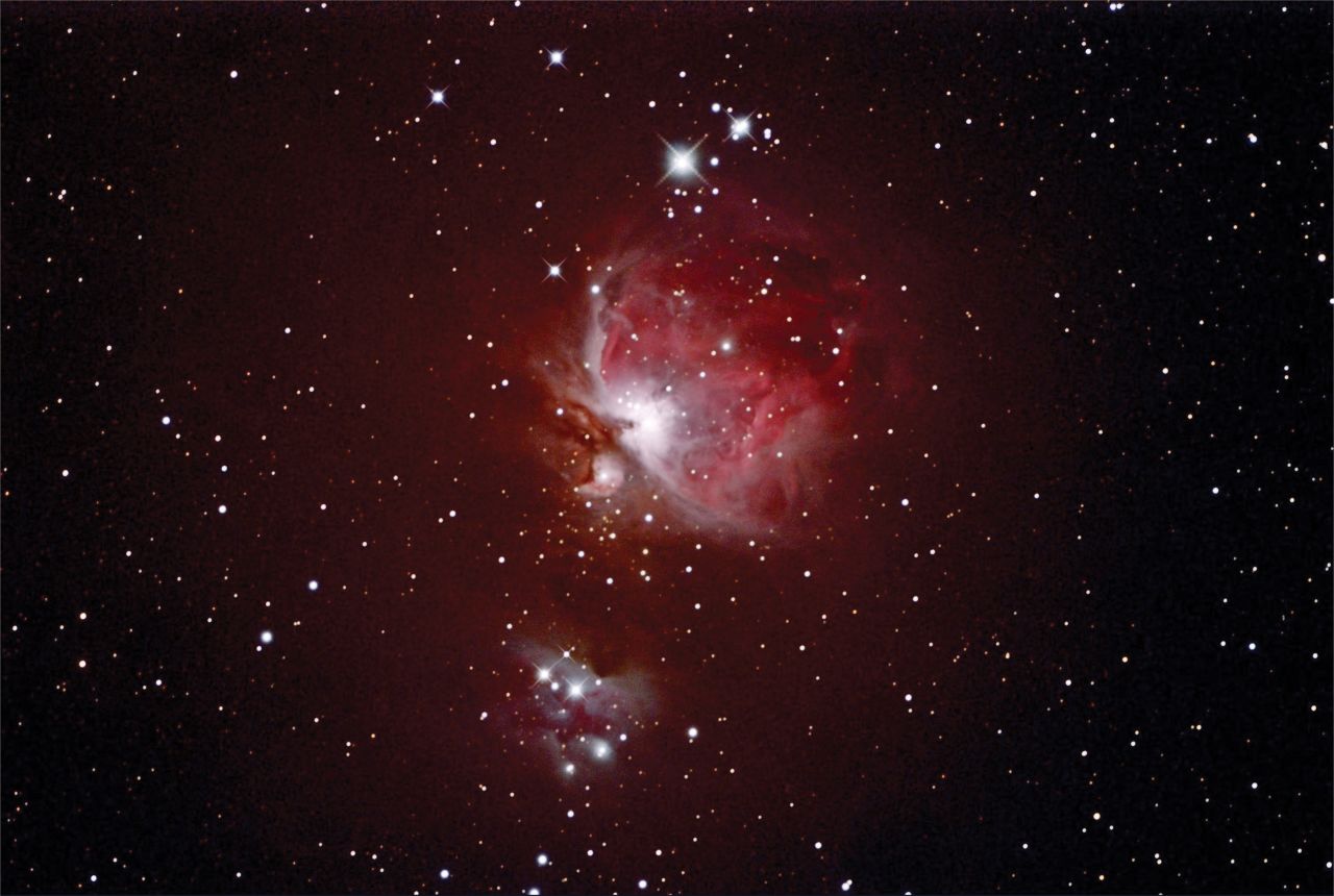 <strong>Zselic Starry Sky Park (Hungary): </strong>The Orion constellation and Orion Nebula can be seen in the Northern Hemisphere during spring. Paul Jeanes captured this image of the Orion Nebula (also known as M42) from his observatory in Washford, UK, but it can also be seen from Hungary's Zselic Starry Sky Park.