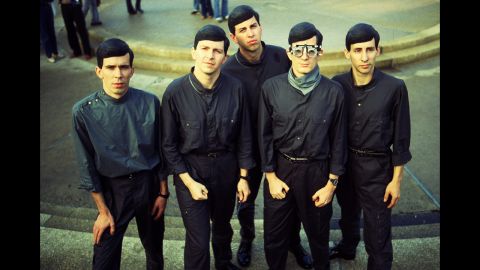 Devo poses for a photo in Chicago in October 1981. 