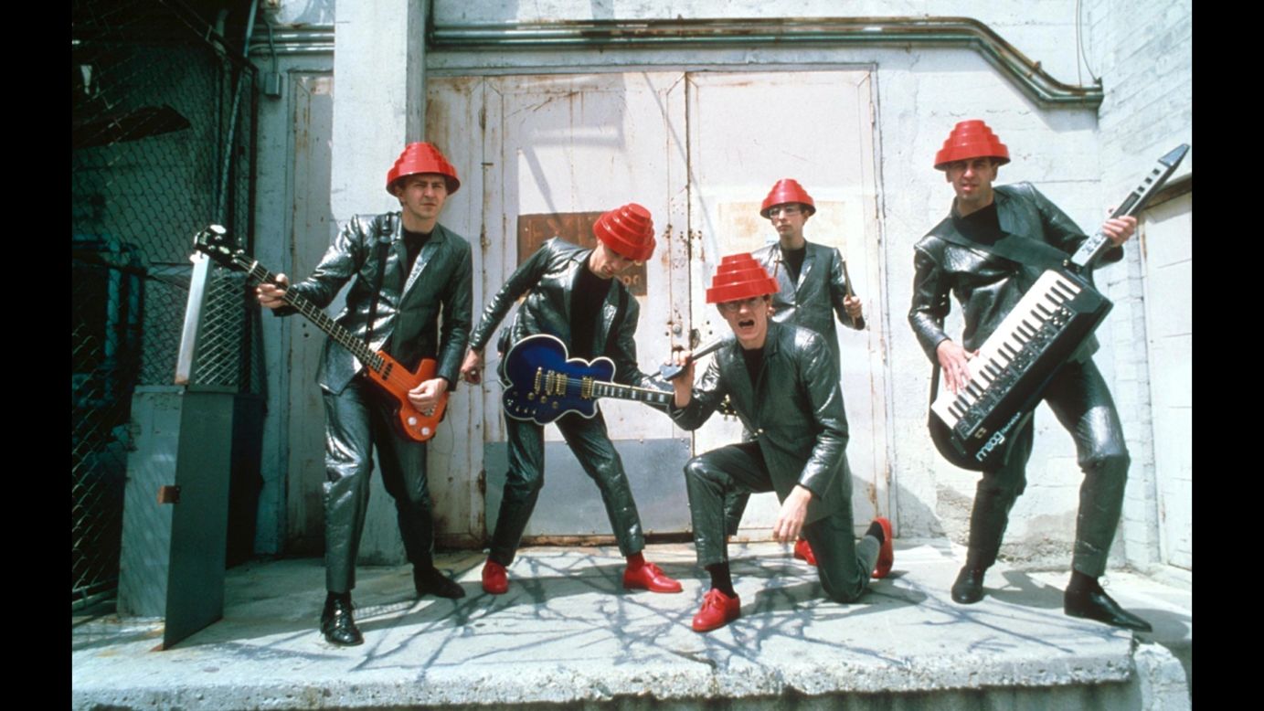 Devo is seen in London circa 1978. Their debut album "Q: Are We Not Men? A: We Are Devo!" was an underground hit.