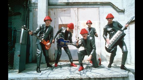 Devo is seen in London circa 1978. Their debut album "Q: Are We Not Men? A: We Are Devo!" was an underground hit.