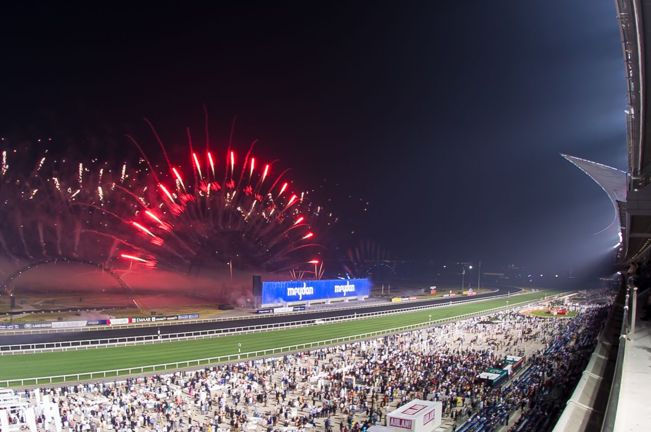 The Meydan can accommodate over 60,000 spectators on a race day, the highlight of which is the annual Dubai World Cup Group One race. 