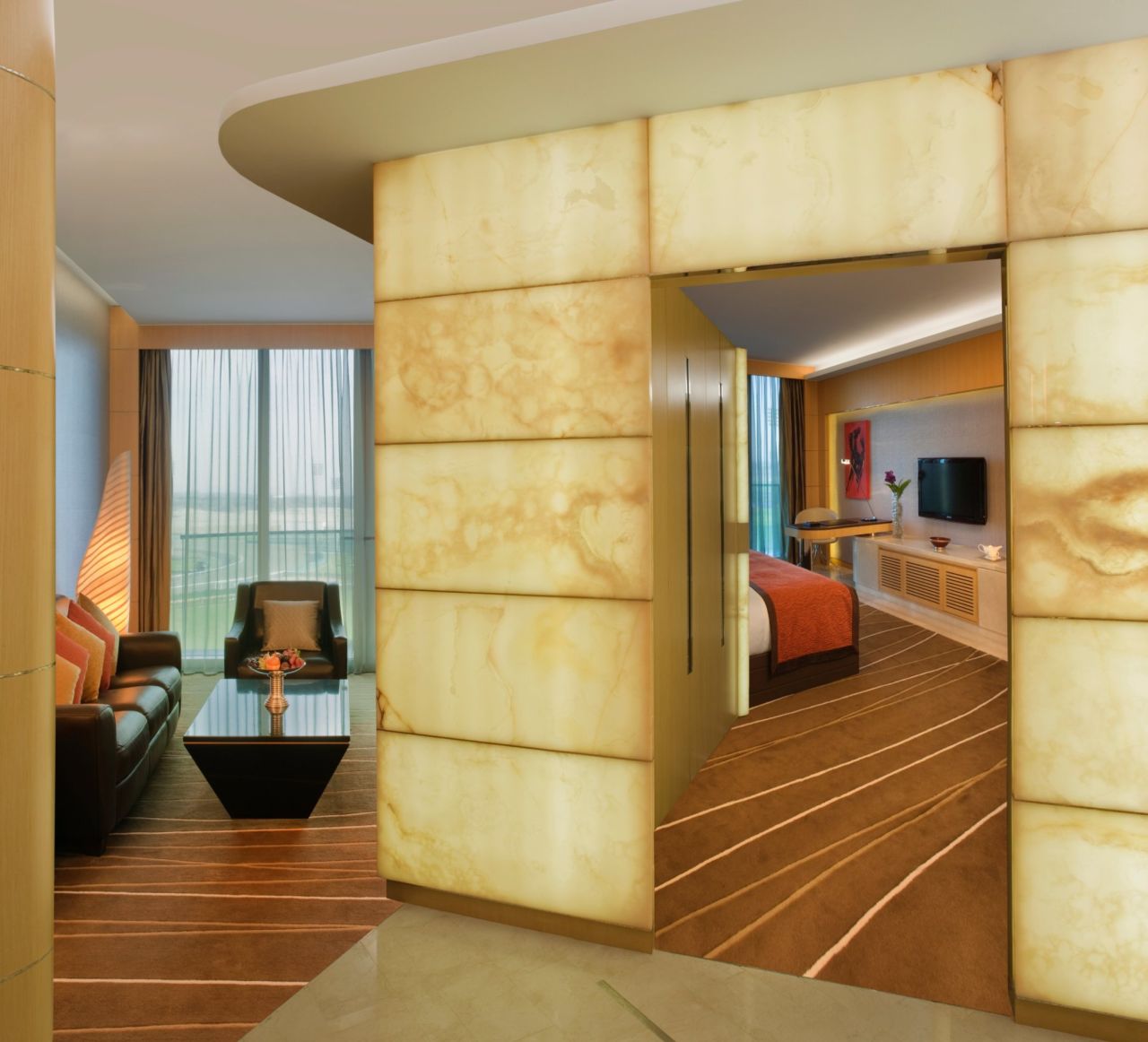 A standard room at the not-so-standard Meydan Hotel. 