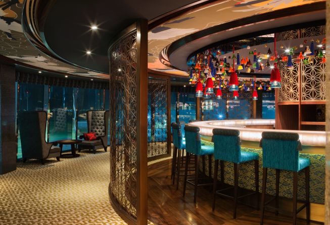The Asian-themed Shiba Bar is one of several opulent dining and drinking areas in the hotel.