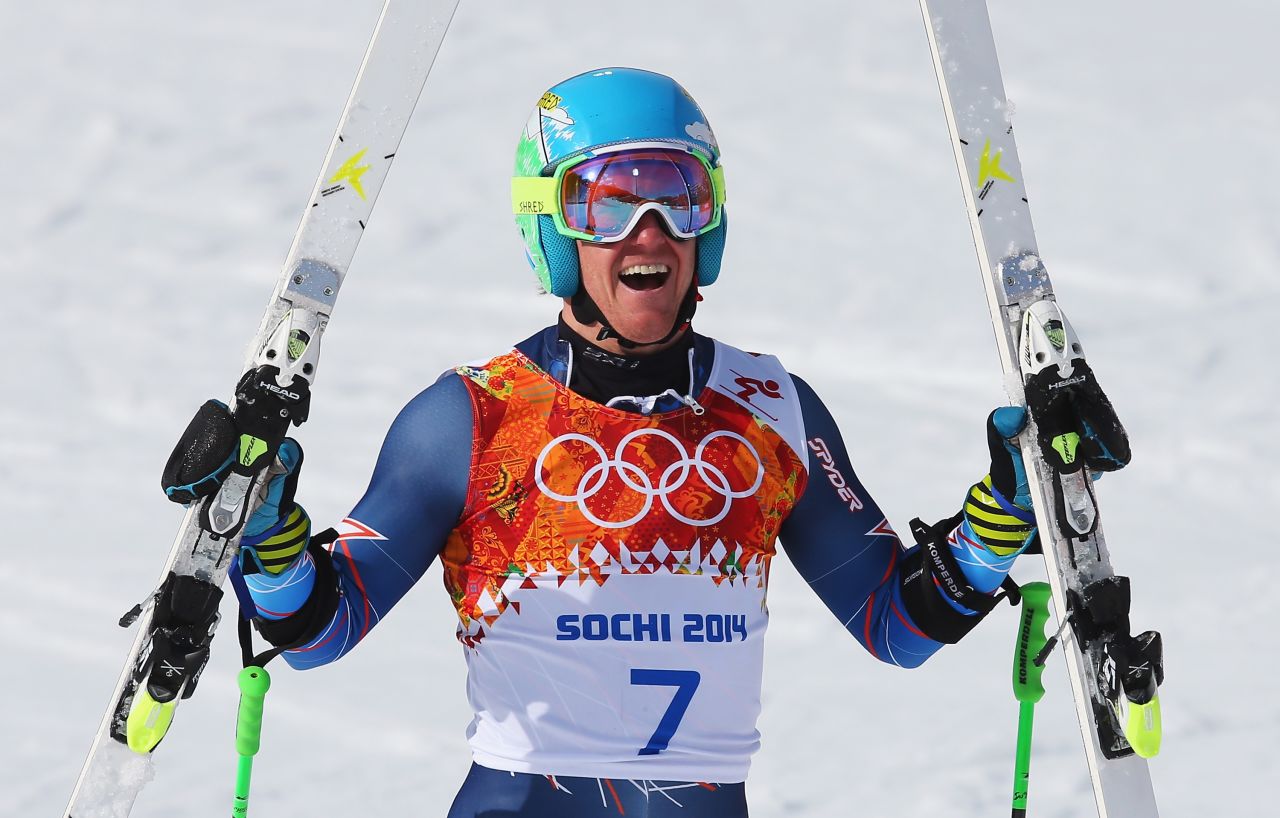 American skier Ted Ligety claimed the second gold medal of his career with victory in the men's giant slalom.