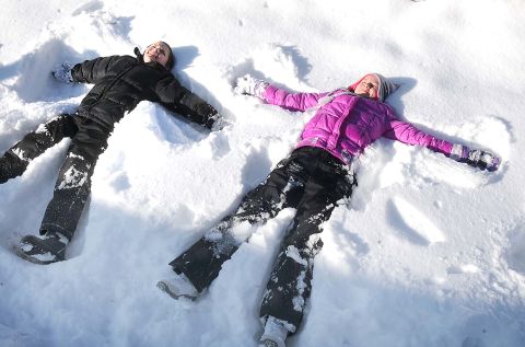 After 10 snow days, students in Logan County, West Virginia, will attend full days of school on some planned early release days, and will attend extra days of school at the end of the year. These students in nearby Beckley, West Virginia, had some time off for snow angels in mid-February.