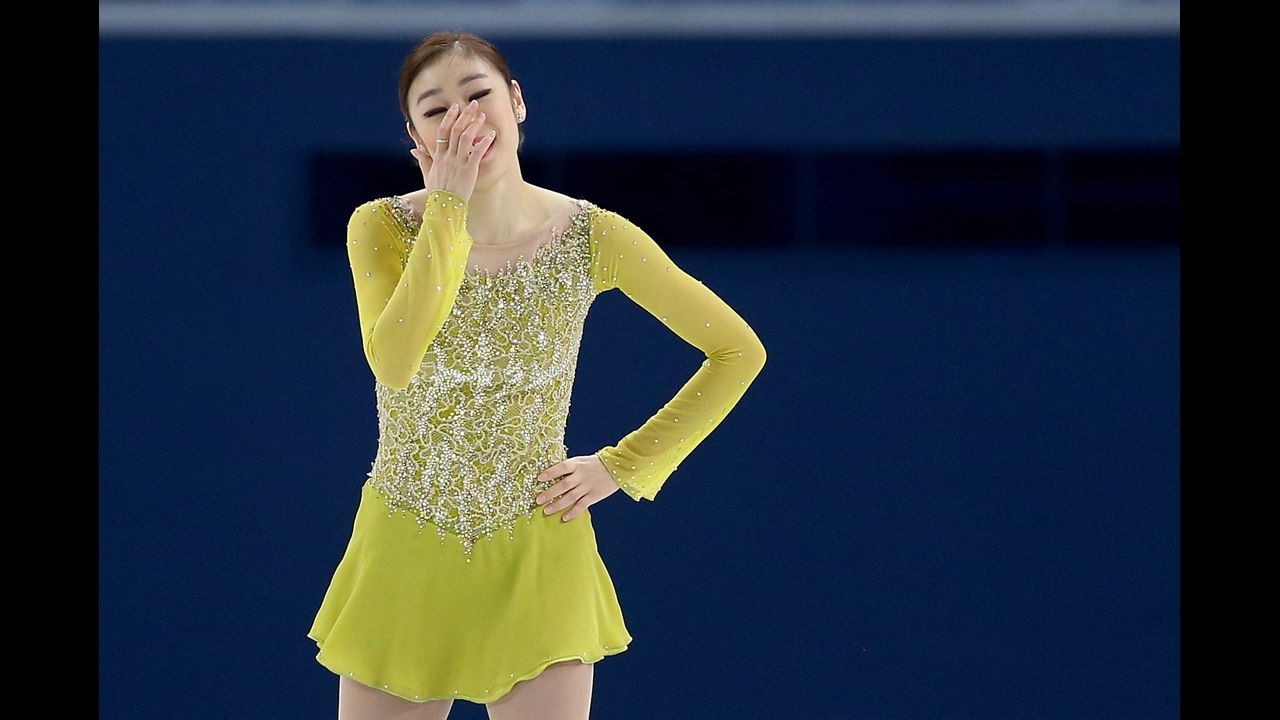 Yuna Kim of South Korea competes in the figure skating event.