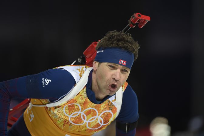 Biathlete Ole Einar Bjoerndalen became the most decorated Winter Olympian of all time after being part of the Norway team's success in the mixed relay -- it was the eighth gold of his career and 13th overall. 
