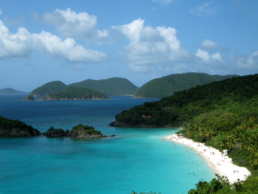 Baby, it's so very, very cold outside. Warm up with thoughts of these sunny spots. The projected high on Thursday, January 8, in St. John, U.S. Virgin Islands, is 80 degrees Fahrenheit, according to the Weather Channel.