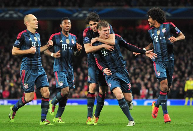 Bayern is on course to qualify for the quarterfinals of the Champions League following the first-leg 2-0 win over Arsenal. It is unbeaten in 47 Bundesliga matches and sits 19 points clear at the top of the table.