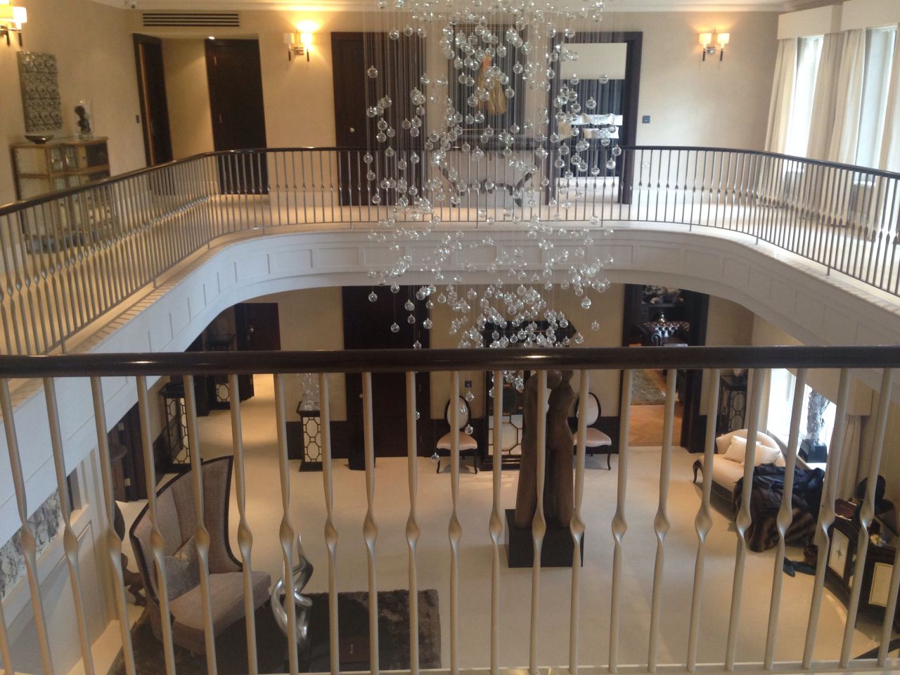This is the entrance hall of Jersey House, on sale for almost 40 million pounds ($67 million). According to real estate agents, it will sell easily, despite the high price tag.
