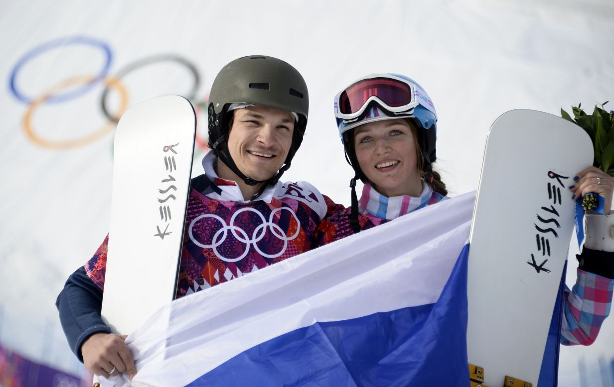 U.S.-born snowboarder Vic Wild won the parallel giant slalom just minutes after his Russian wife Alena Zavarzina took bronze in the women's event. Wild, who switched allegiance to Russia after his sport's funding was cut, followed it up with another gold in the parallel slalom.